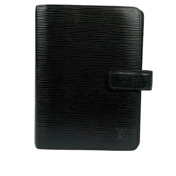 290.Louis Vuitton Black Epi Leather Agenda Cover - Excellent!